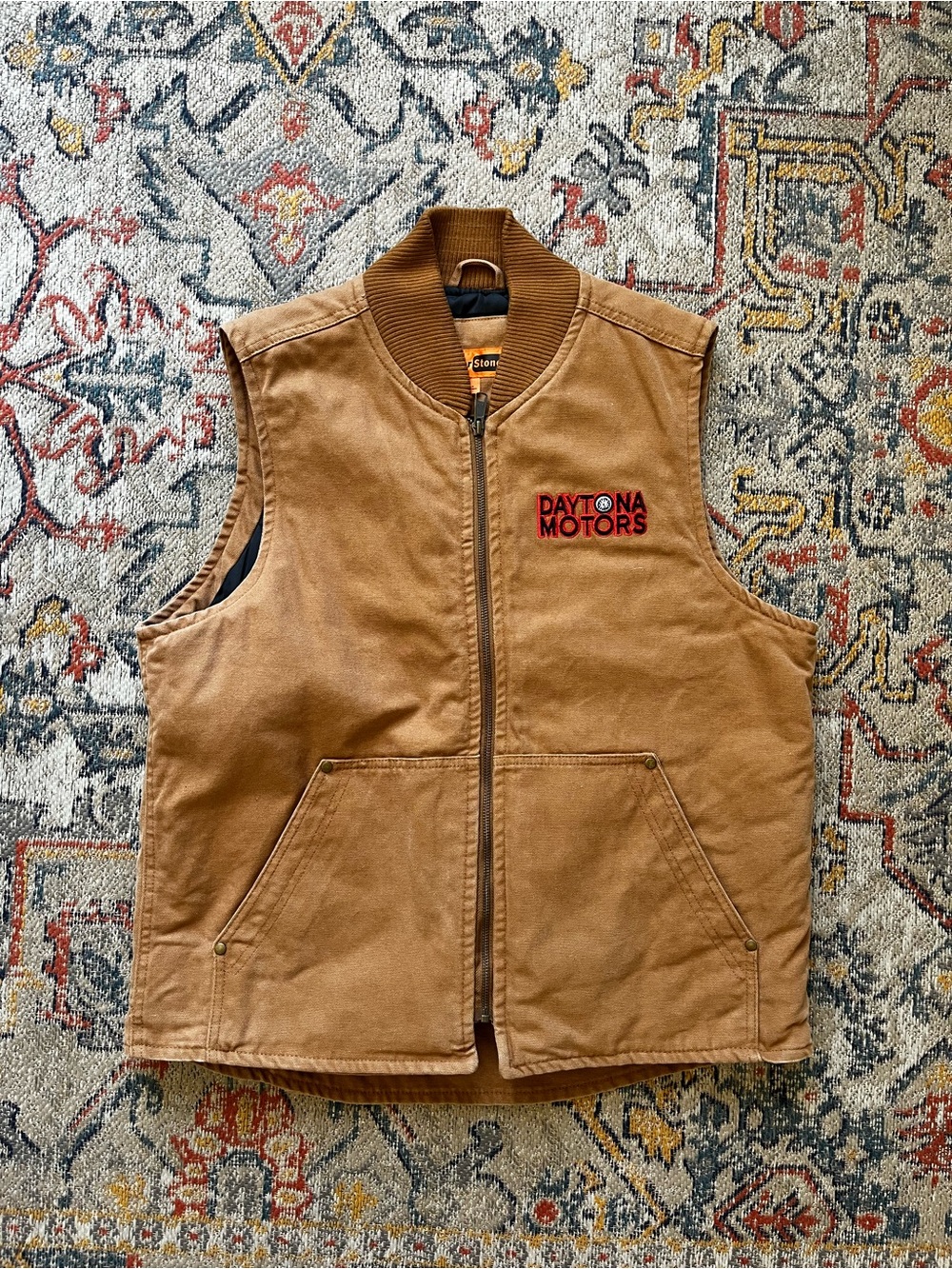 CornerStone Quilted Work Jacket in Caramel Brown